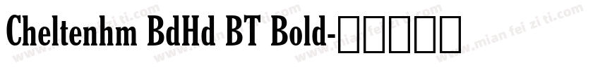 Cheltenhm BdHd BT Bold字体转换